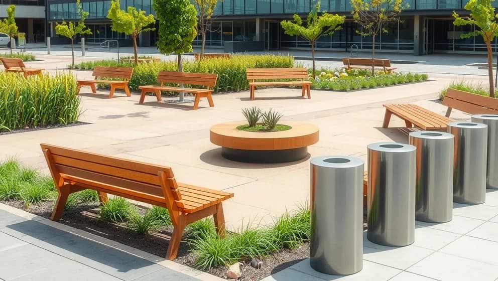 Utemöbler för offentlig miljö